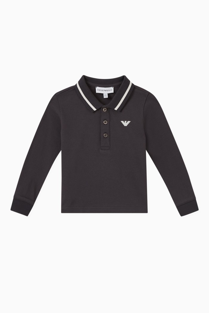 

Logo Polo Shirt in Cotton, Grey