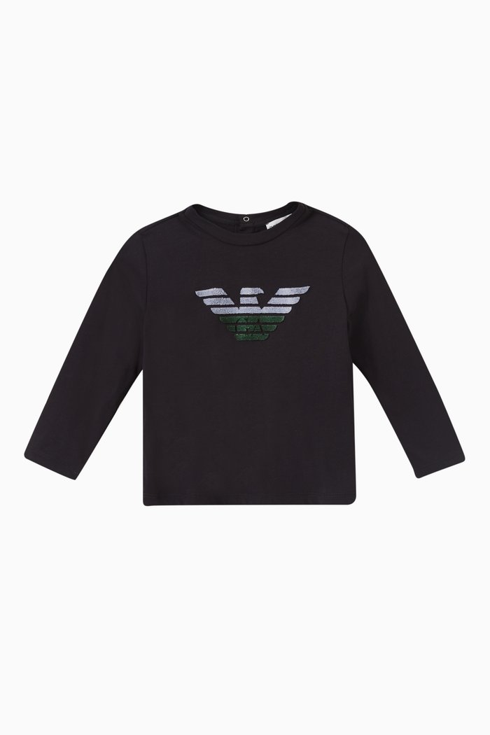 

3D EA Eagle Logo T-shirt in Pima Cotton Jersey, Blue