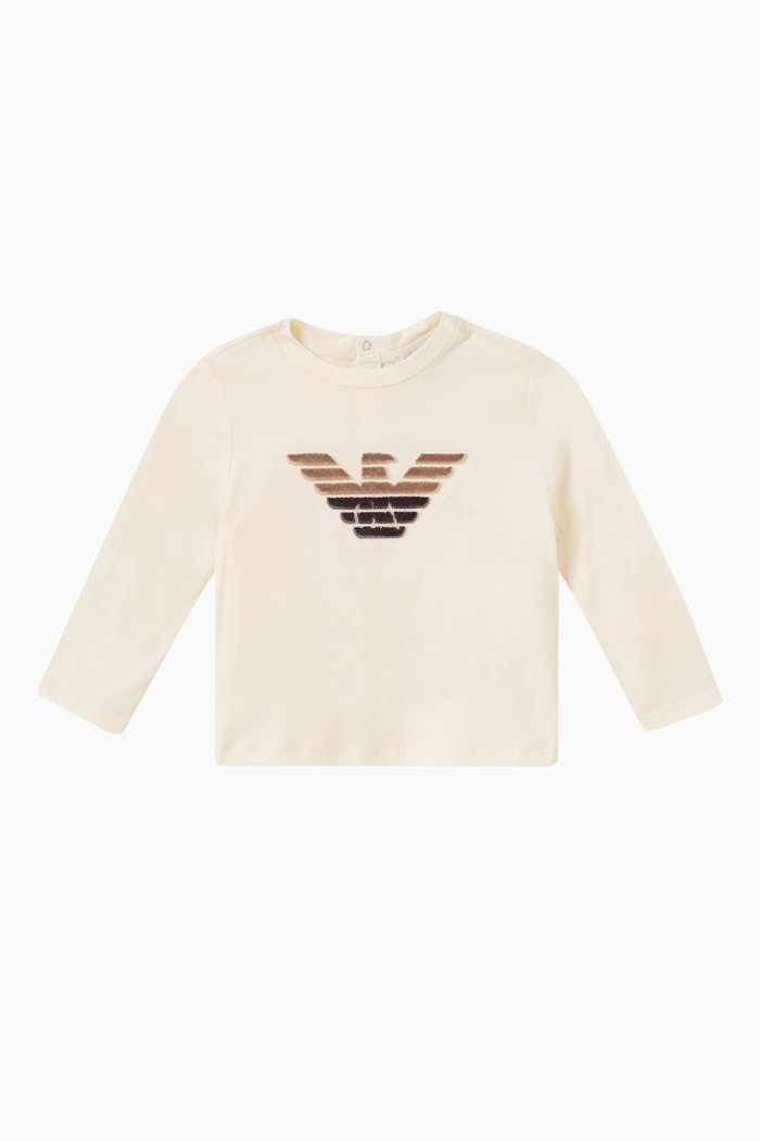 

3D EA Eagle Logo T-shirt in Pima Cotton Jersey, Neutral