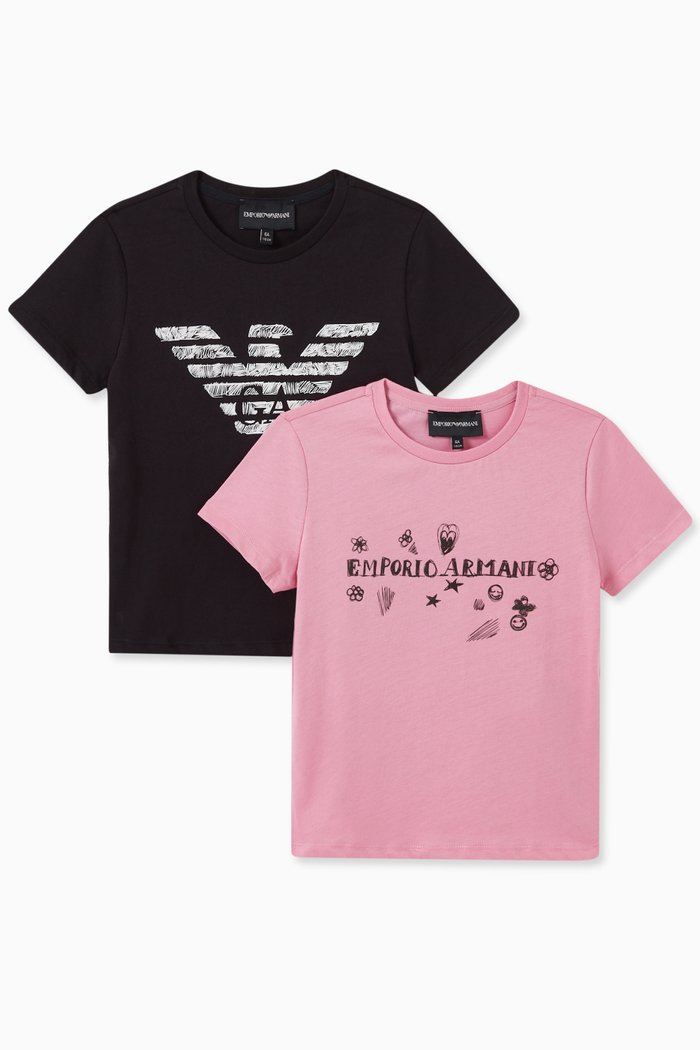

Eagle Logo T-shirt Set in Cotton Jersey, Blue