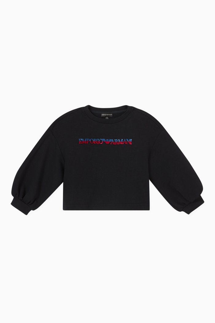 

EA 3D Eagle Sweatshirt in Cotton-blend, Blue