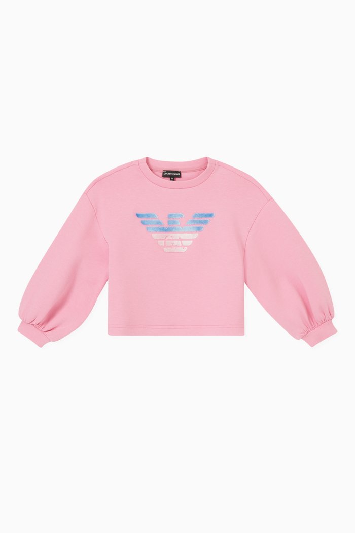 EA 3D Eagle Sweatshirt in Cotton-blend, Pink