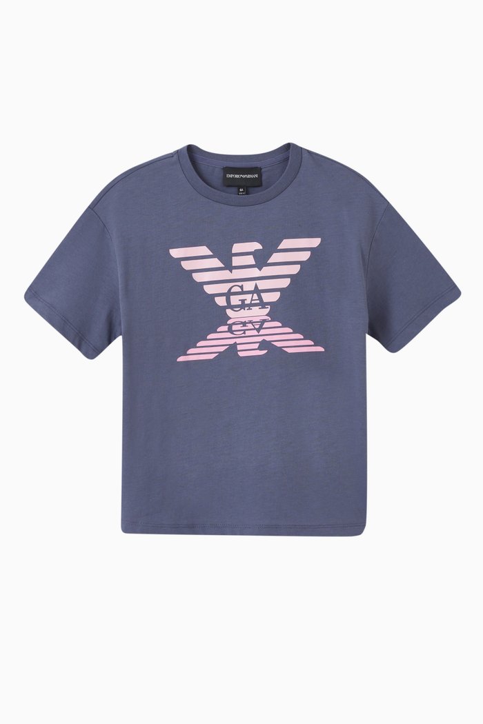 EA Crew Capsule T-shirt in Cotton Jersey, Blue