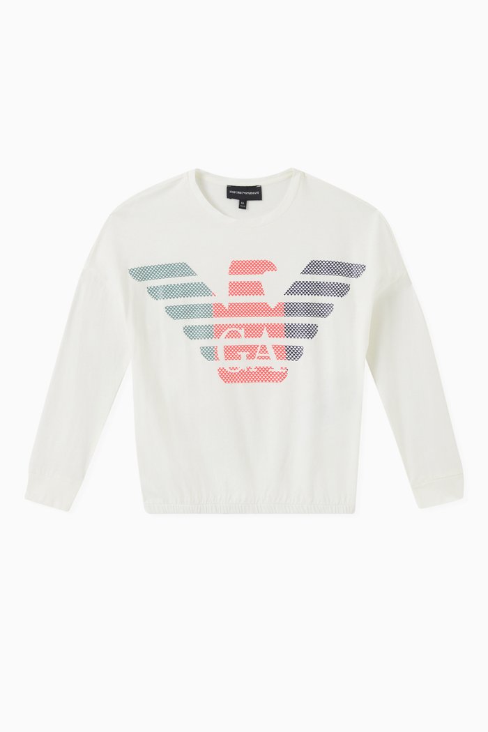 

EA Macro Eagle T-shirt in Cotton, White