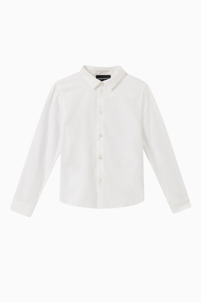 

Macro Eagle Logo Shirt in Cotton, White