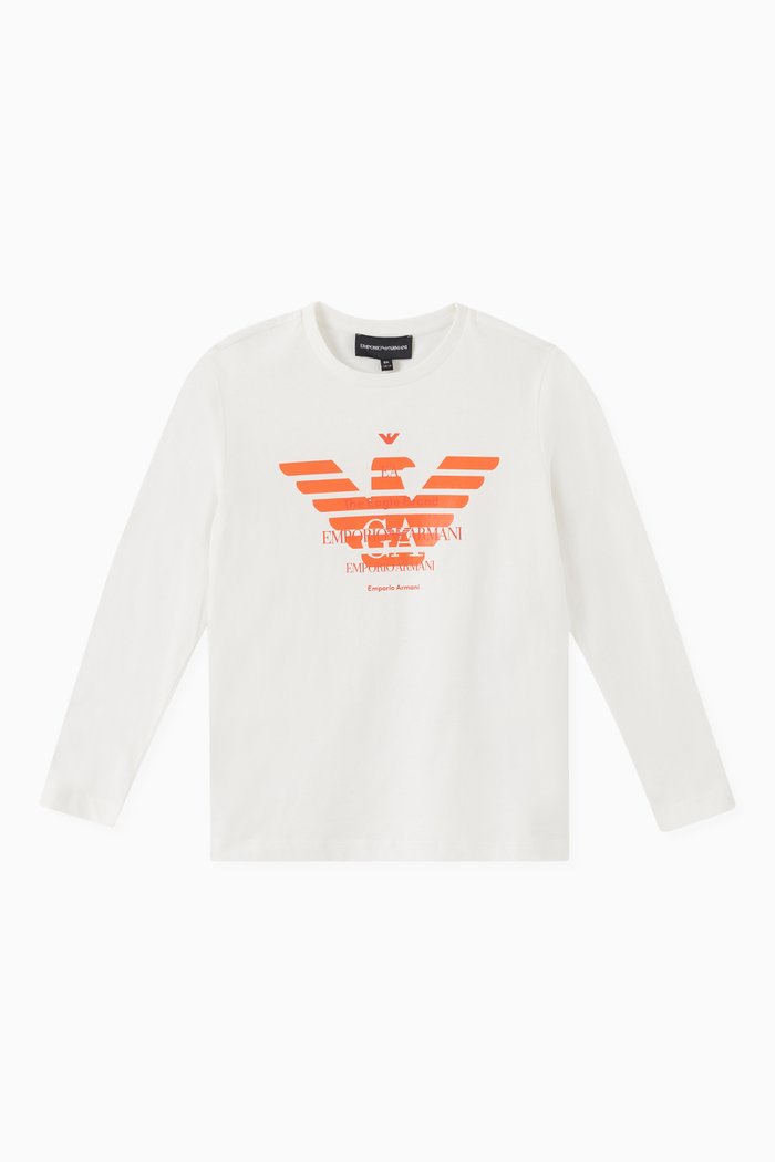 EA Crew Capsule Macro Eagle T-shirt in Cotton, White