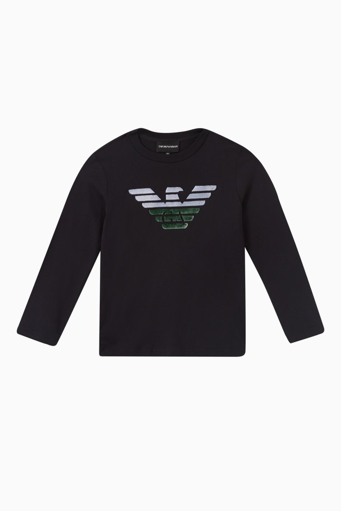 

3D EA Eagle Logo T-shirt in Pima Cotton Jersey, Blue