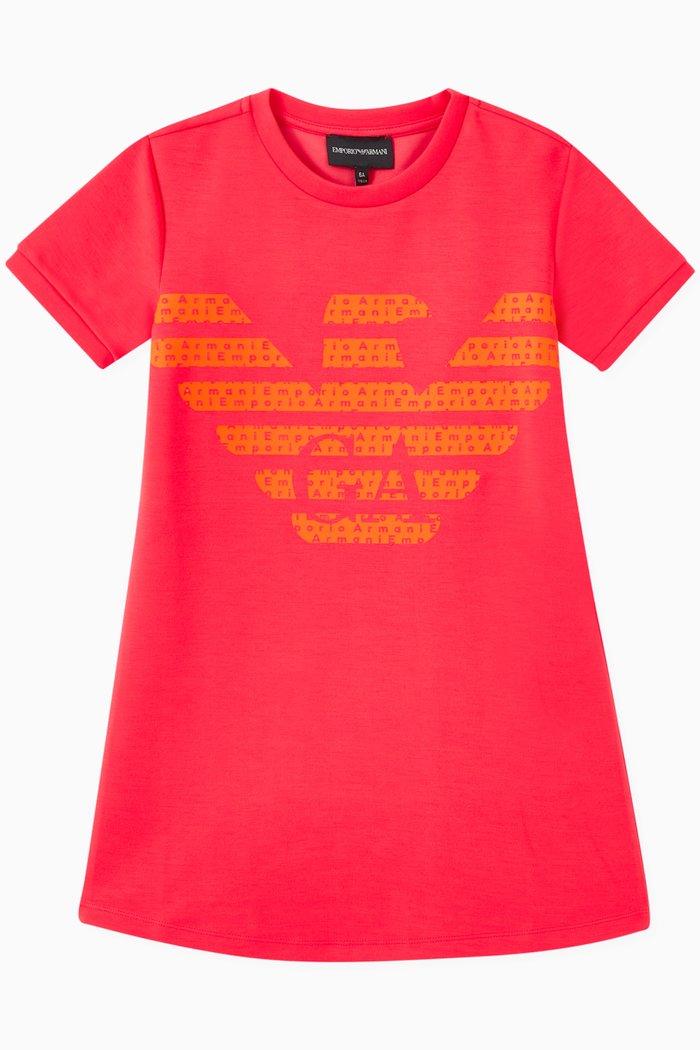 

Logo T-shirt Dress in Cotton, Red