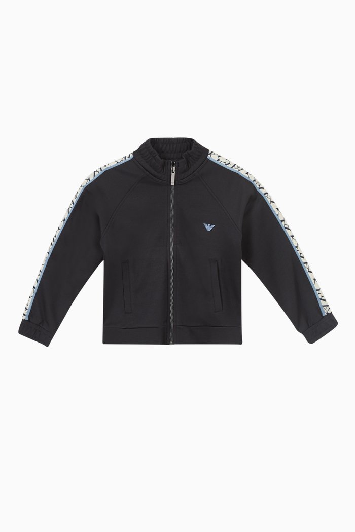 

Logo Tape Sweatshirt in Cotton & Polyester, Blue