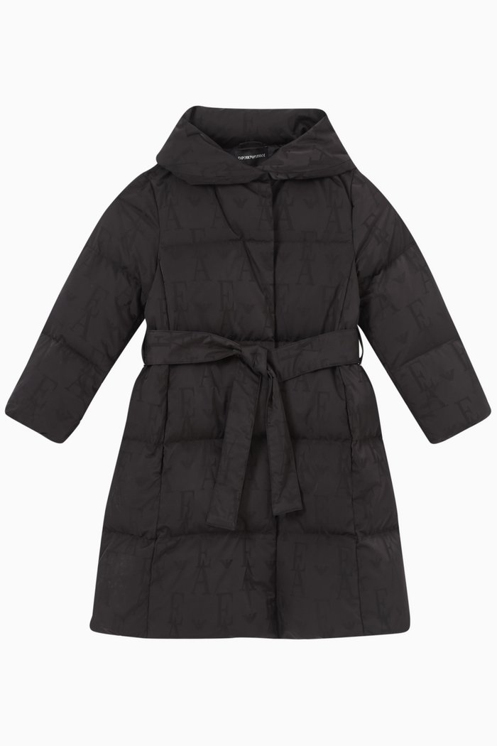 

Logo Puffer Jacket in Polyamide & Polyester, Black
