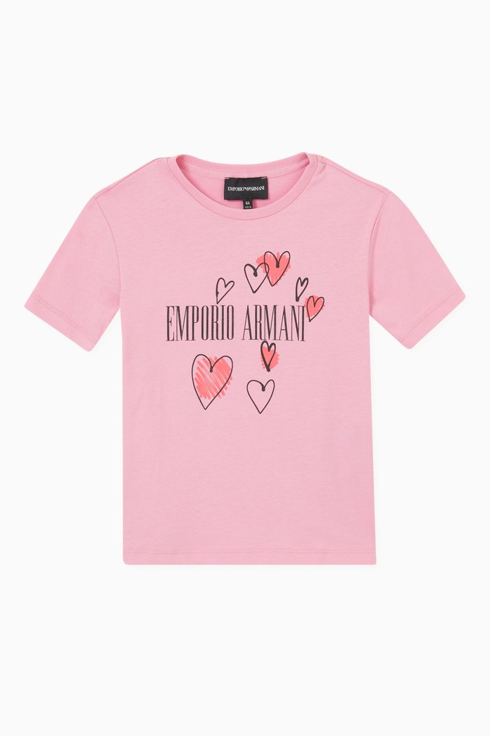

Heart Logo T-shirt in Cotton, Pink
