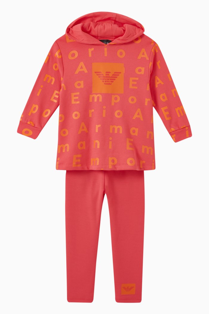 

Logo Tracksuit Set in Cotton, Pink