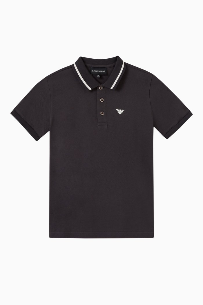 

Logo Polo Shirt in Cotton, Grey