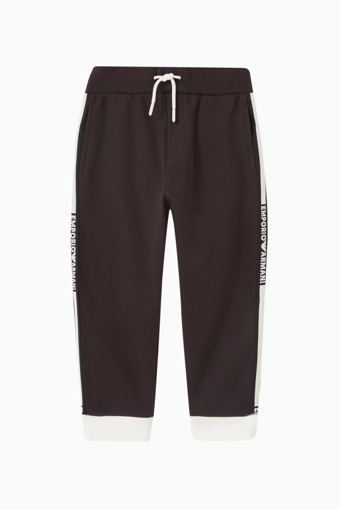 

Colour-block Logo Tape Sweatpants in Cotton Jersey, Brown