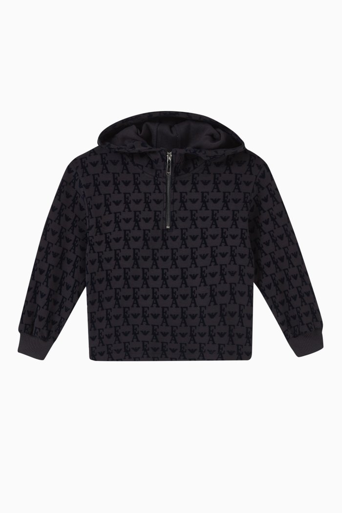

Logo Hoodie in Cotton, Blue