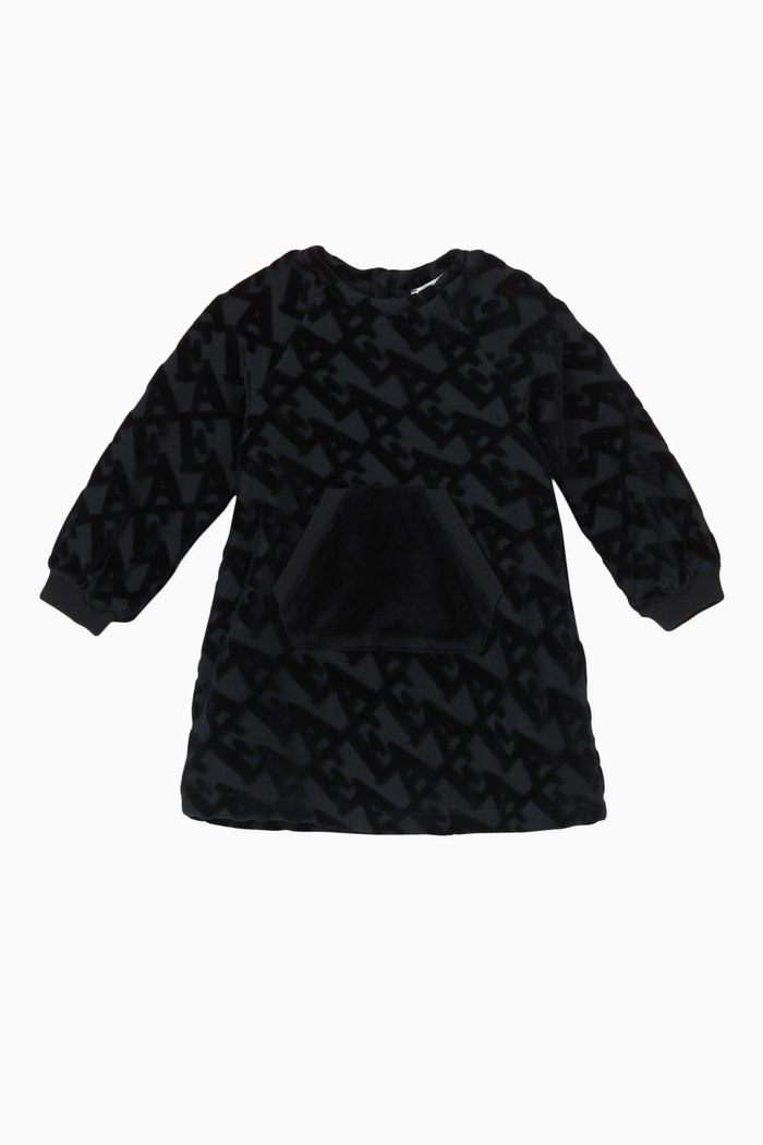 

EA Puffer Dress in Velvet, Blue