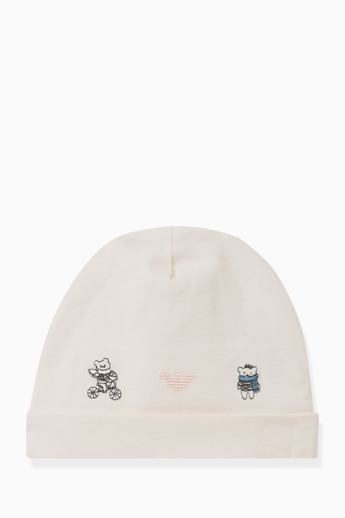 

Logo Teddy Bear Beanie in Cotton, Pink
