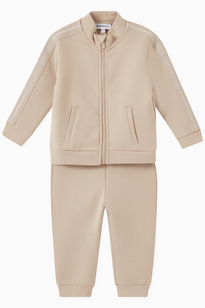 

EA Logo Tape Sweatsuit in Cotton-blend Fleece, Neutral