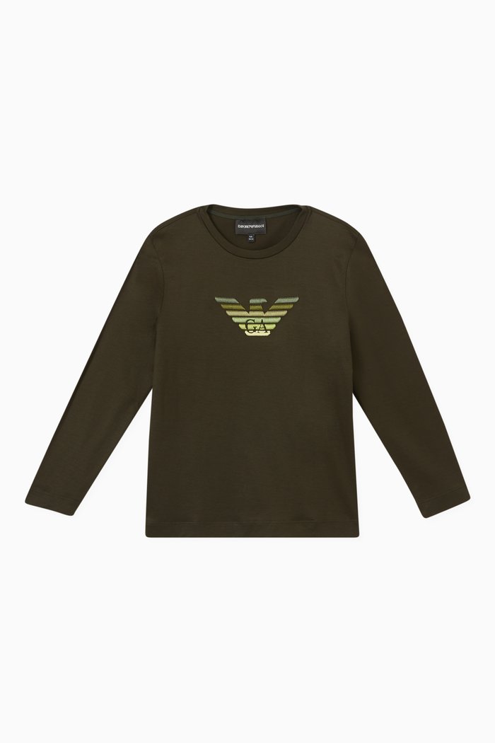 EA Gradient Eagle T-shirt in Lyocell & Cotton, Green