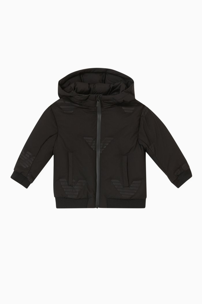 

EA Eagle Hooded Puffer Jacket, Black