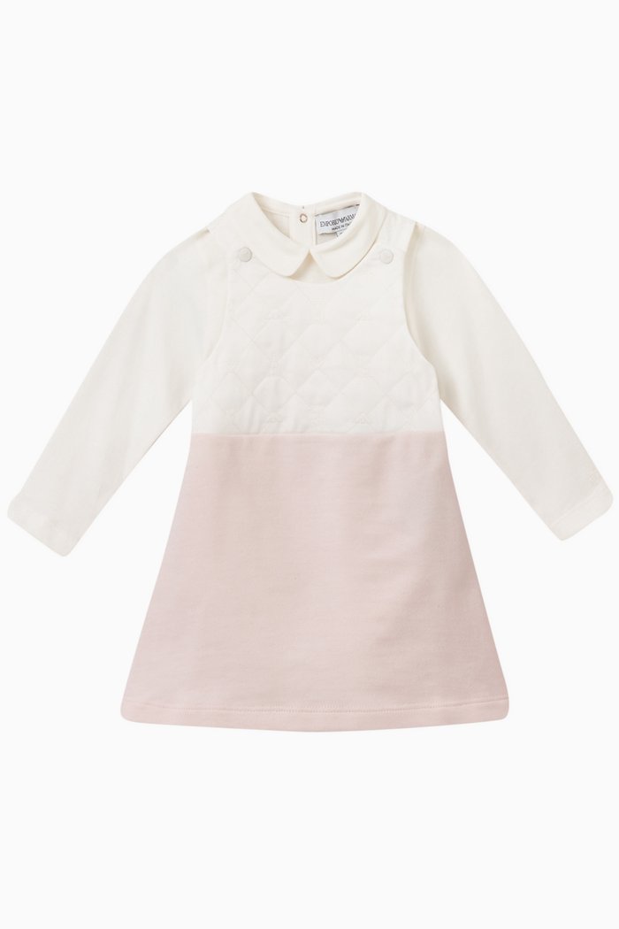 

Padded Dress & Bodysuit Set in Cotton, Pink