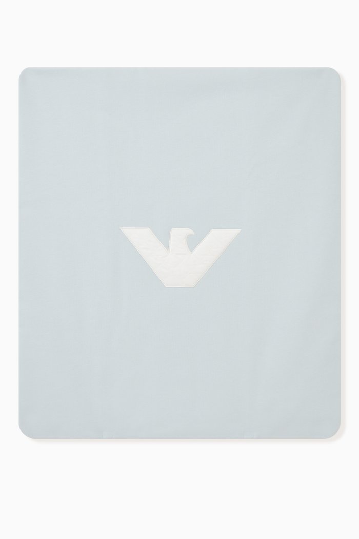 EA Logo Blanket in Cotton, Blue