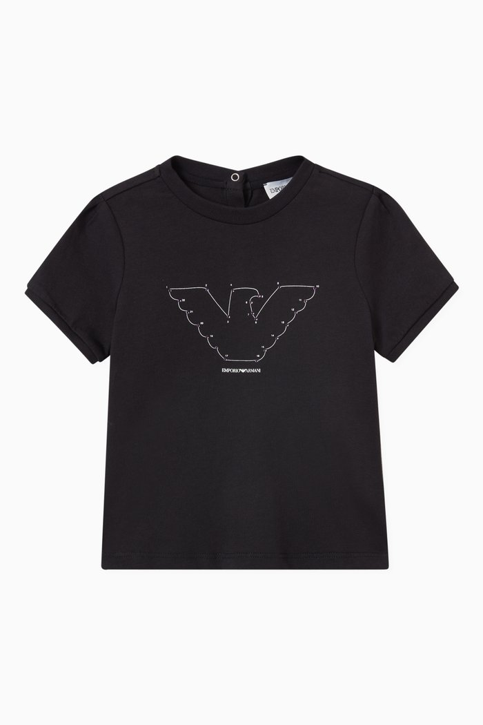 

Macro Eagle Print T-shirt in Cotton, Blue