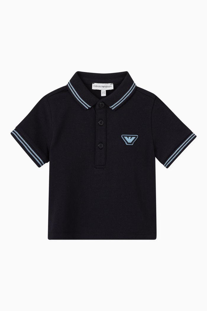 

Logo Polo T-shirt in Cotton, Blue