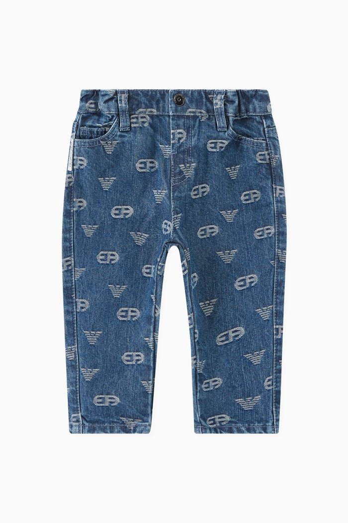 

Eagle Logo Jeans in Denim, Blue