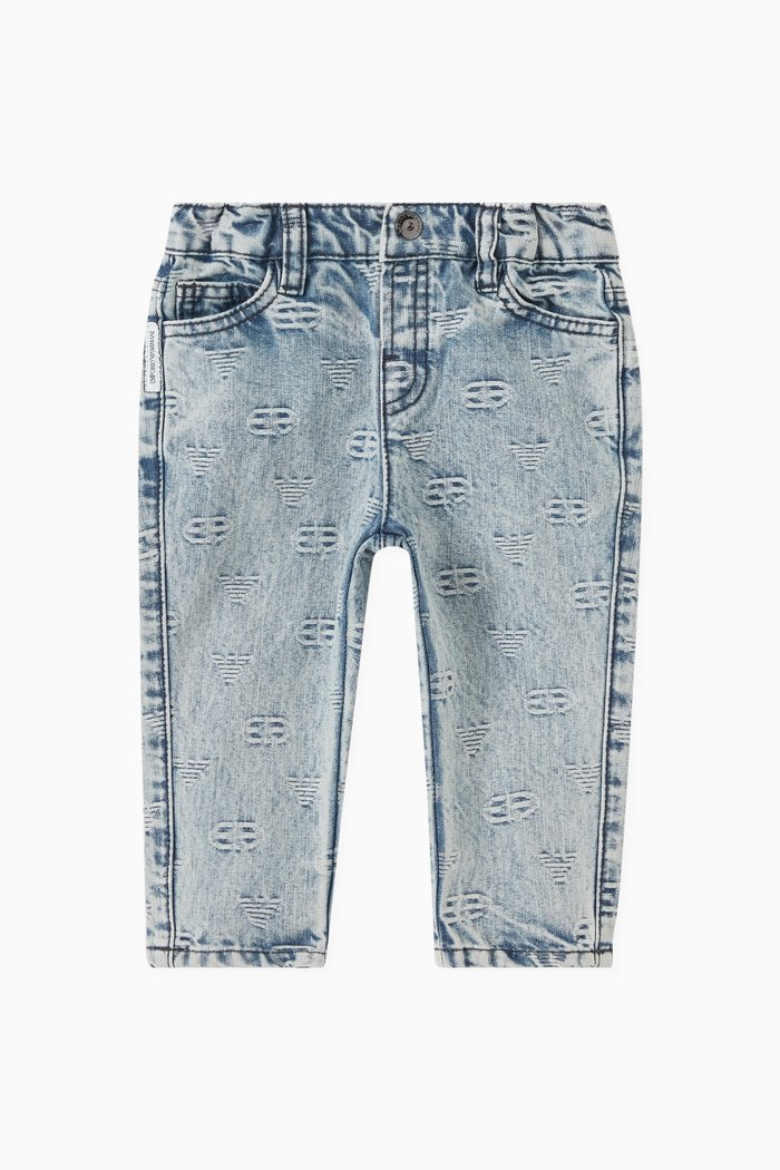 

Eagle Logo Jeans in Denim, Blue
