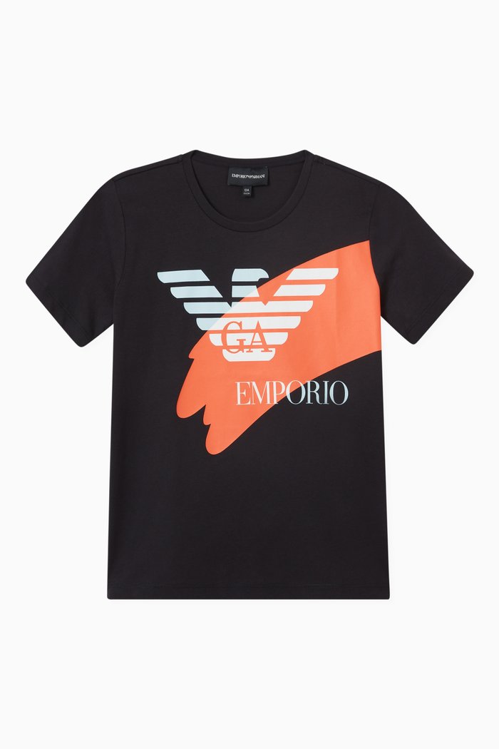 

Logo Print T-shirt in Cotton, Blue