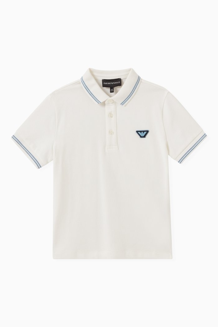 

Logo Polo T-shirt in Cotton, White