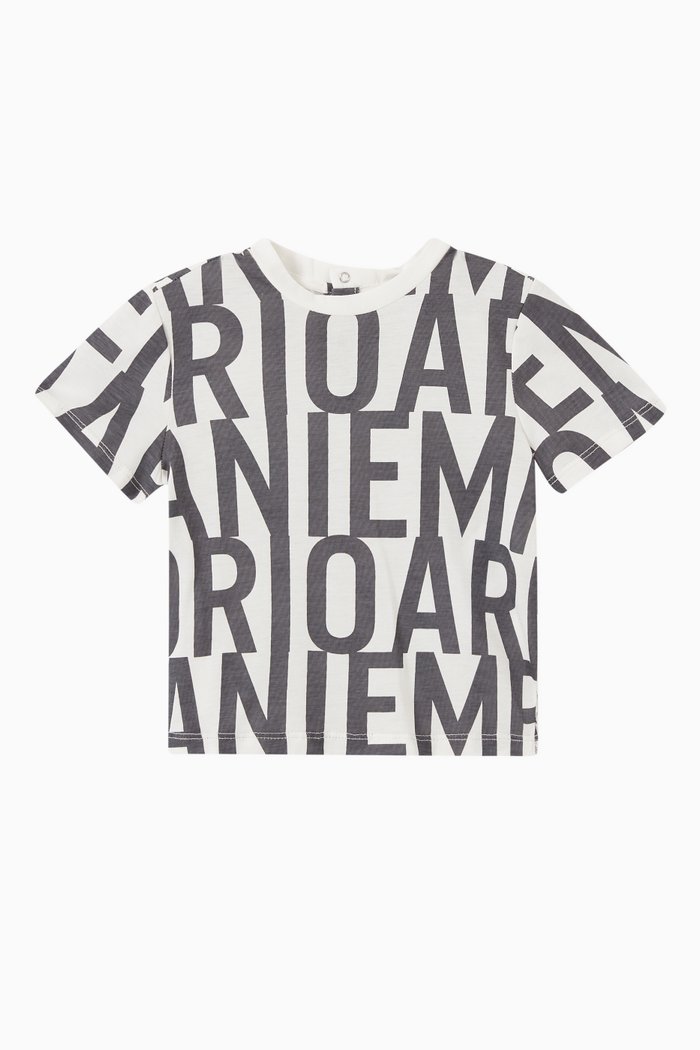 

EA Macro Logo T-shirt in Cotton, White