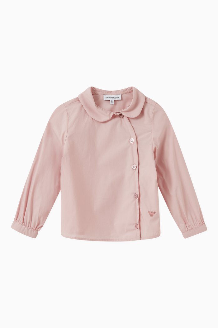 

Long-sleeved Polo Shirt in Cotton, Pink