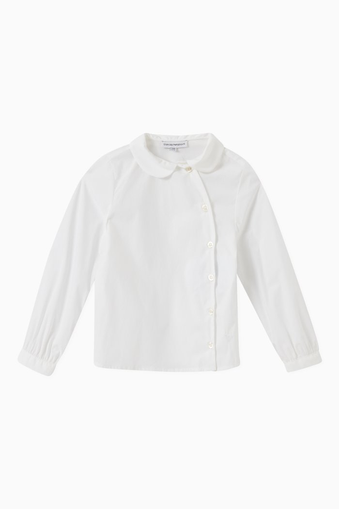 

Long-sleeved Polo Shirt in Cotton, White