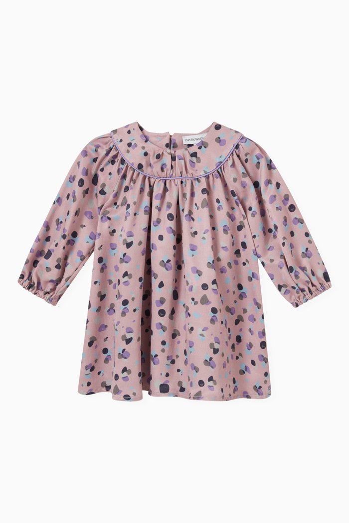 

Polka Dot Dress in Satin Blend, Pink