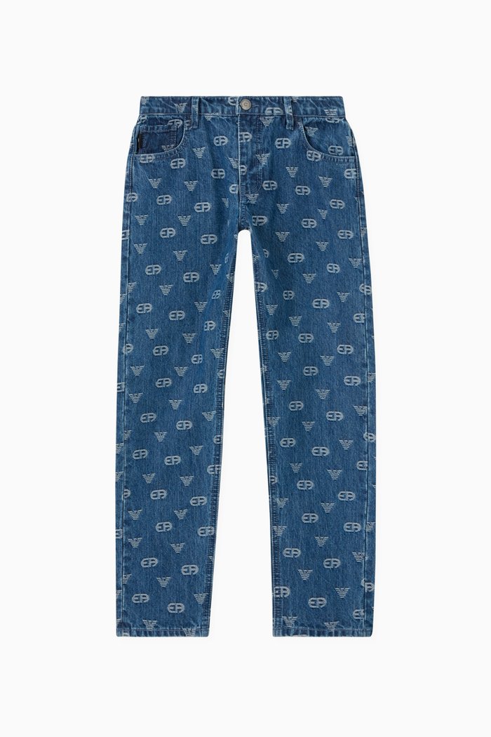 

Eagle Logo Jeans in Denim, Blue