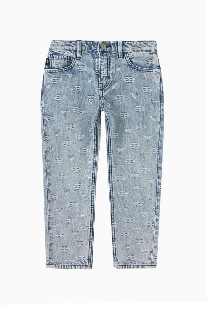 

Eagle Logo Jeans in Denim, Blue