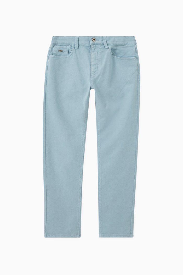 

Eagle Logo Slim Fit Jeans in Denim, Blue