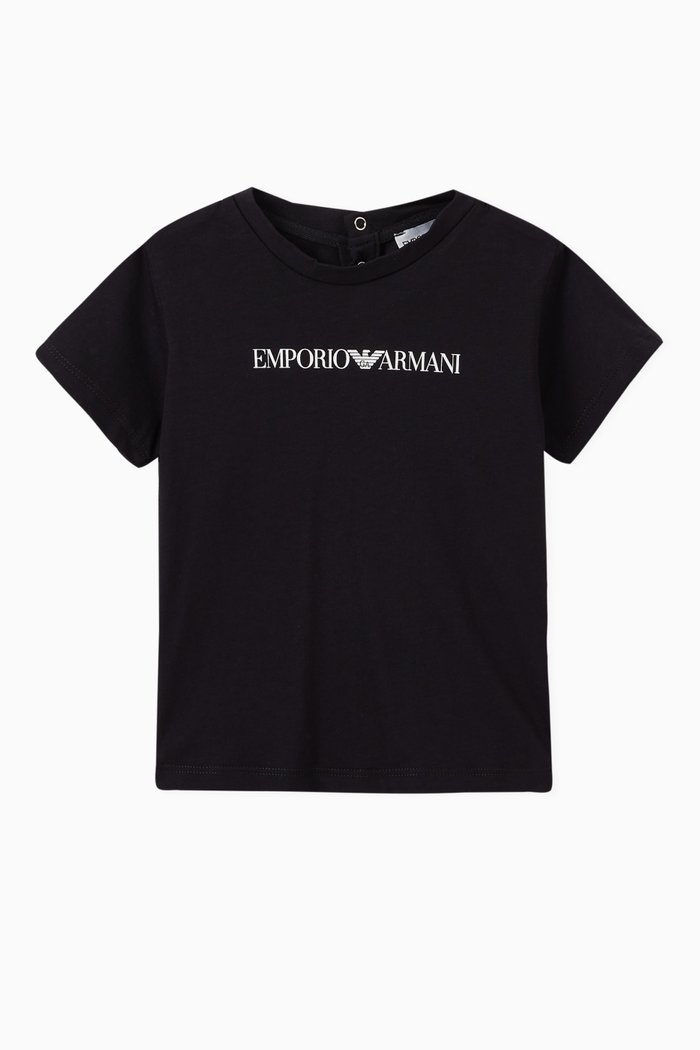 

Eagle Logo Print Essential T-shirt in Cotton, Blue