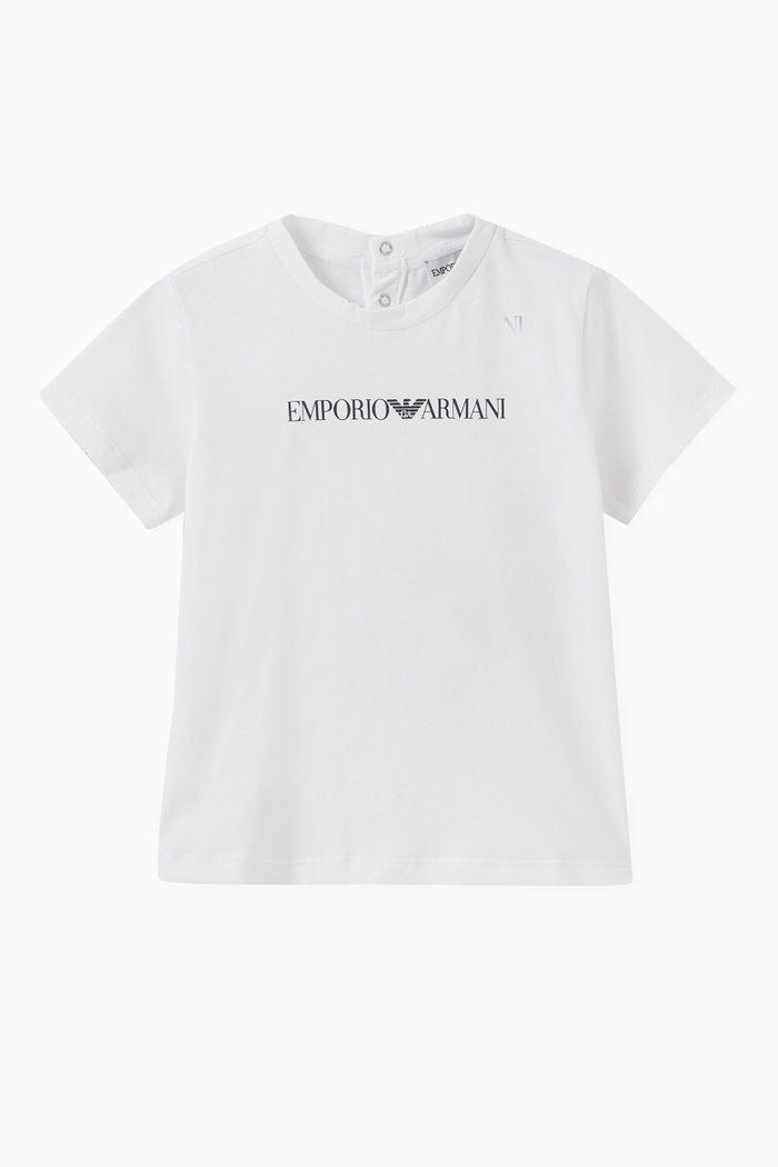 

Eagle Logo Print Essential T-shirt in Cotton, White
