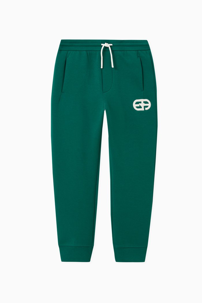 

Embroidered Recreate Logo Joggers in Jersey, Green