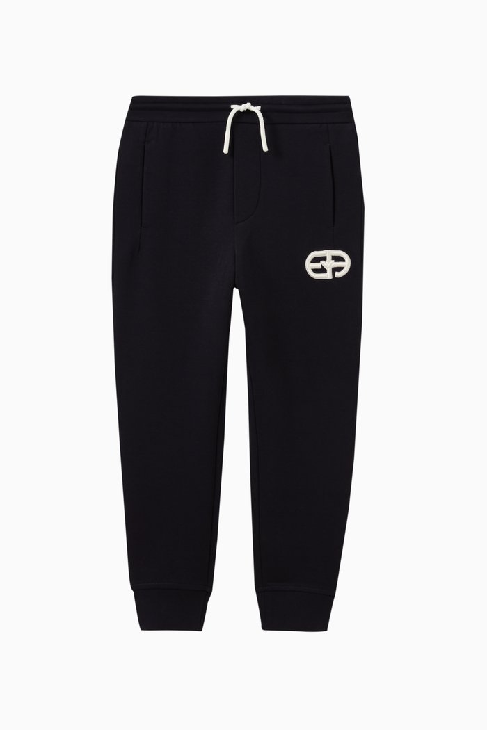 Embroidered Recreate Logo Joggers in Jersey, Blue