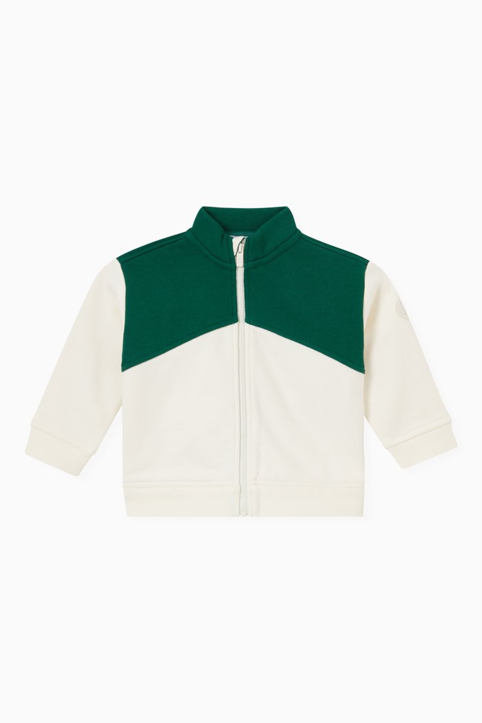 

Colour-block Sweatshirt in Cotton, Green