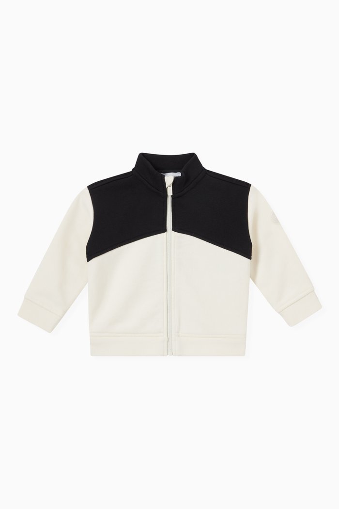 

Colour-block Sweatshirt in Cotton, Blue