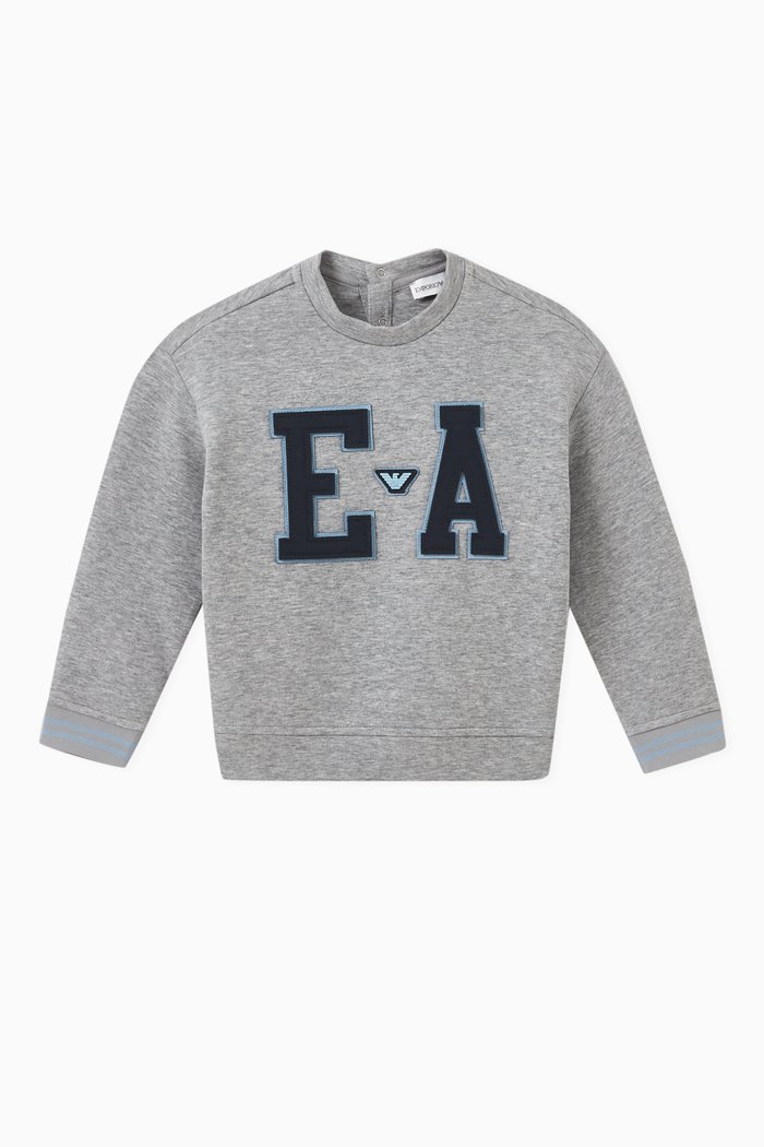 

Macro EA Logo Sweatshirt in Jersey, Grey