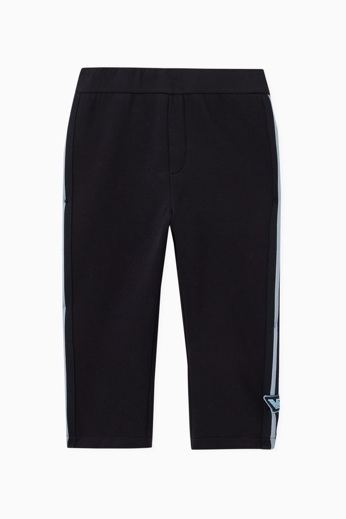 

Contrast Piping Joggers in Jersey, Blue
