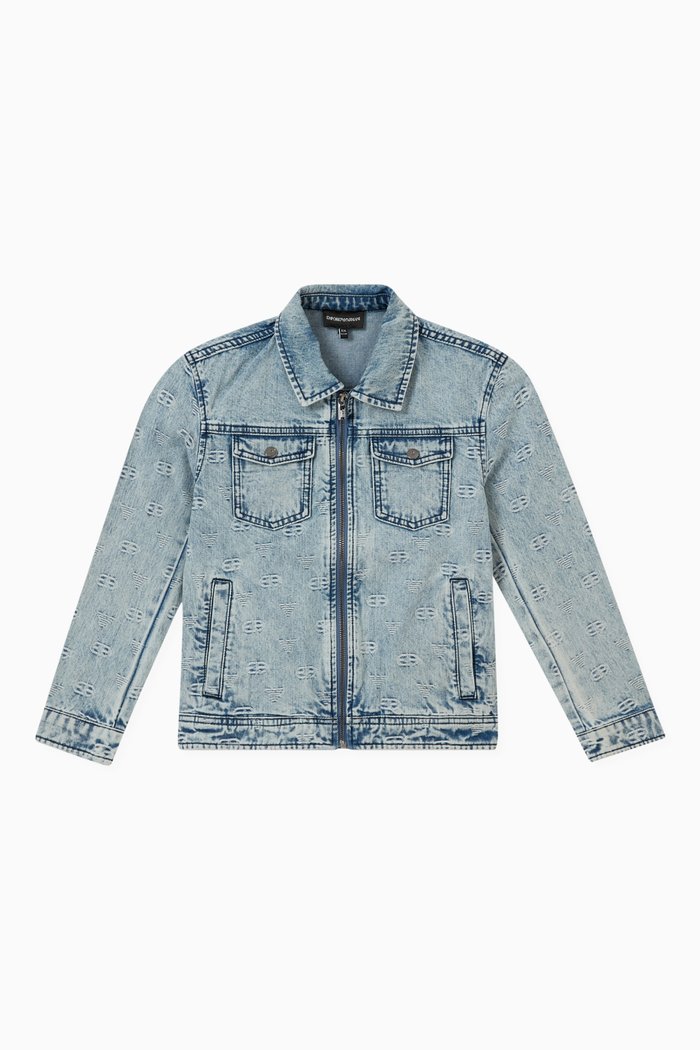 

Logo Denim Jacket in Cotton, Blue