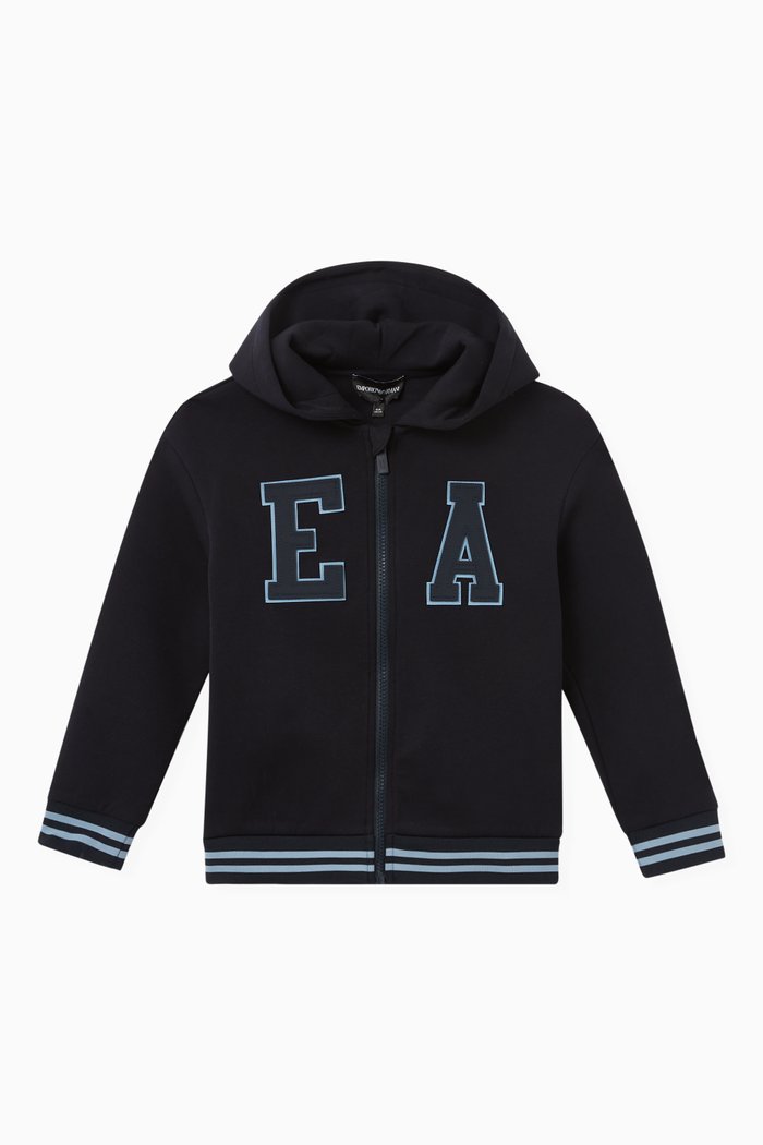 

Logo Hoodie in Cotton, Blue