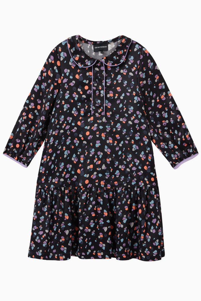 

Multicolour Polka Dot Print Dress, Blue